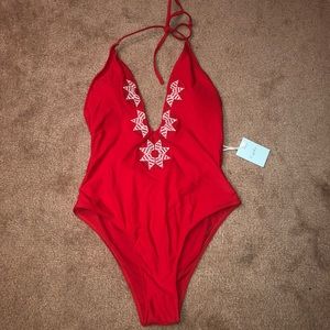 SOLD NWT Red Cupshe One Piece Bathing Suit - M